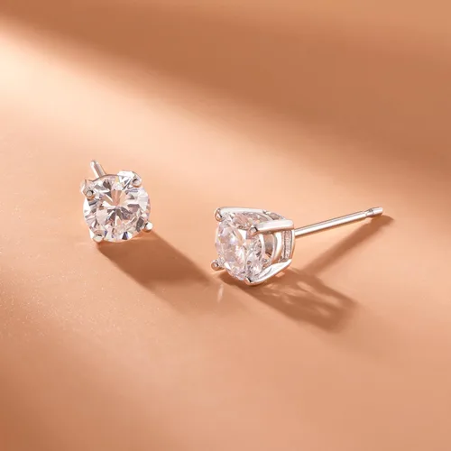 Miniatura 34 de Amazon Essentials Aretes redondos de plata de ley con piedra natal (anteriormente colección Amazon)