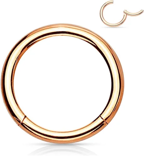 Miniatura 112 de Forbidden Body Jewelry - Piercing para la nariz de acero quirúrgico 316L con bisagra, 14G, 16G, 18G, diámetro de 15/64, 5/16, 25/64, 15/32 pulgadas