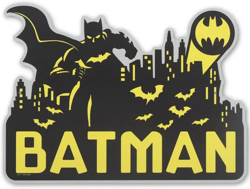 Miniatura 17 de DC Comics Batman Pop Art - Letrero redondo de metal, arte de pared retro de Batman para cueva de hombre, habitación de adolescentes o sala de cine