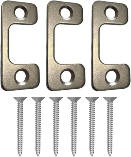 Placa de golpeo ajustable para puertas exteriores, agujero grande para cerrojos y cerraduras electrónicas, placa de seguridad para el hogar y el