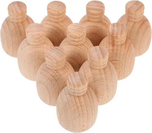 MAGICLULU 10 piezas de madera de la clavija de las muñecas decorativas de madera de la clavija de las figuras para la pintura de los