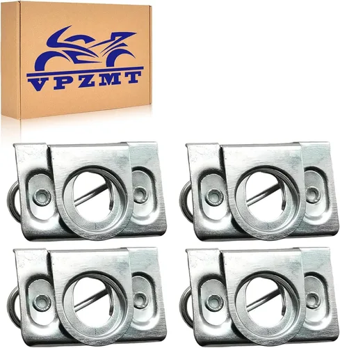 Miniatura 7 de Harley Abrazaderas de 1/4 de vuelta con arandelas, pernos de montaje de alforjas para silla de montar/Abrazaderas de alforjas para Harley Touring