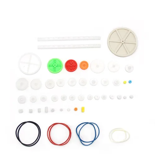 Miniatura 4 de Fielect Kit de engranajes de plástico 43pcs con accesorios surtidos para robot motor DC
