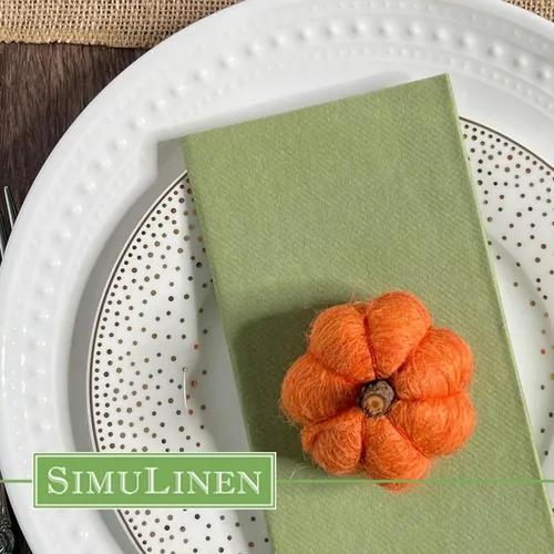 Miniatura 6 de SimuLinen, servilletas de lino con sensación de olivo verde desechables para cena - Servilletas de boda tipo paño kosher, 16 pulgadas x 16 pulgadas