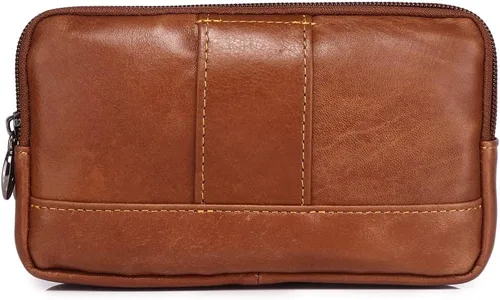 Miniatura 3 de Leather Phone Belt Bag Holster Pouch for Men Loop Flip Coin Purse Case Cell Phone Waist Pack Pouch Case