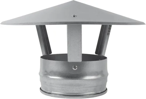 Miniatura 12 de Vent Systems Tapa redonda de ventilación de techo de 4 pulgadas, protector de lluvia de chimenea de acero galvanizado con escudo contra el viento