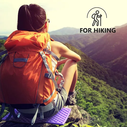 Miniatura 4 de Jutom Almohadilla de espuma de camping para piso, plegable, para senderismo, espuma EVA, impermeable, para asiento, silla, estadio, montañismo