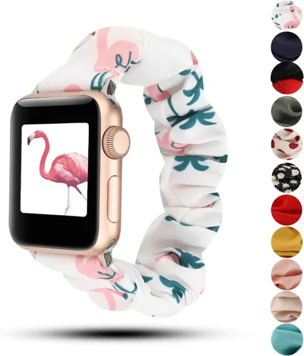 Miniatura 5 de Correas para mujer compatibles con Apple Watch Band de 1.5, 1.57, 1.65 y 1.73 pulgadas, lindo diseño estampado, pulseras de repuesto para iWatch