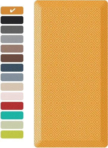 Miniatura 20 de Ophanie Tapetes de cocina para piso, alfombras de cocina, 20 x 32 pulgadas, antifatiga, tapete acolchado de pie, impermeable, cómodo tapete Gris