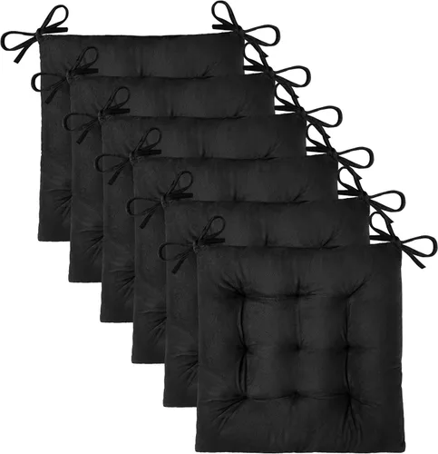Miniatura 49 de OVOV 1 paquete de cojines para sillas de comedor, cojines de asiento suaves para sillas de escritorio de cocina, cojines cuadrados para sillas