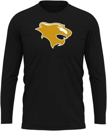 Miniatura 135 de Camisa deportiva de manga larga oficial de la NCAA Collegiate para hombre, colección negra con logotipo primario