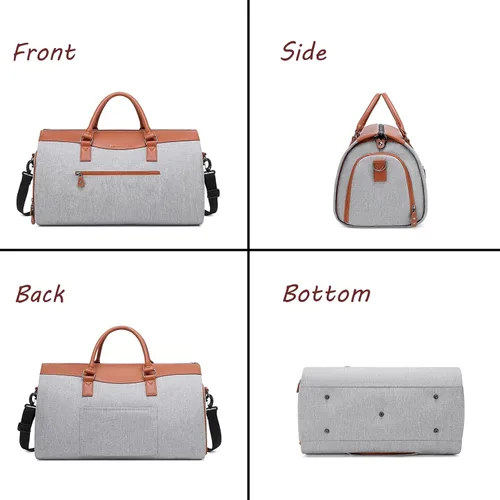 Miniatura 3 de BUG Bolsas de ropa, bolsa de ropa convertible con correa para el hombro, compartimento para zapatos, bolsas de viaje de transporte, bolsa de lona