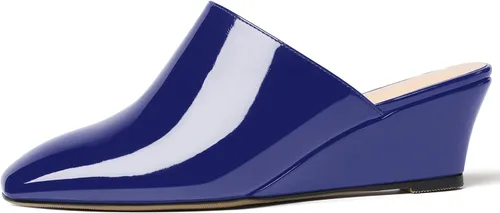 Miniatura 2 de MODENCOCO Zapatos de tacón bajo para mujer, cómodos, de patente, informales, con puntera cuadrada, de tacón bajo, de 2 pulgadas