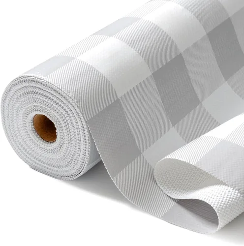 Miniatura 12 de Revestimiento de estante para armarios de cocina, forros de cajones no adhesivos antideslizantes de agarre fuerte, papel grueso para estantes
