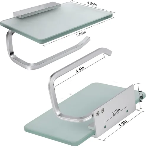 Miniatura 2 de Soporte de papel higiénico para baño, soporte de papel higiénico con estante, soporte de papel higiénico con estante, soporte de papel higiénico