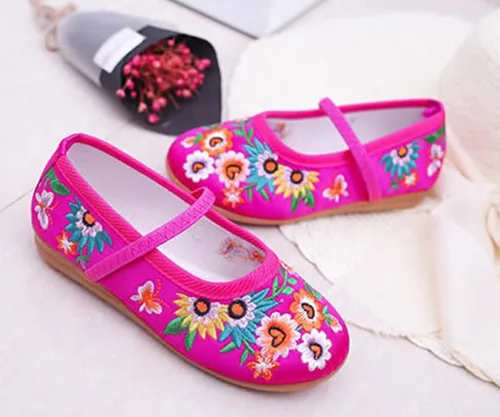 Miniatura 8 de Mirabel Shoes, Mirabel Shoes Encanto for Girls, Girls Dress Shoes Ballet Costume Shoes for Girls Comfy Low Heel Round Toe Flat Shoes with Floral
