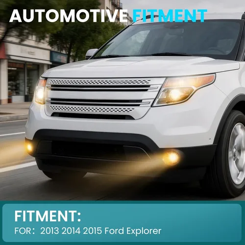 Miniatura 2 de Fog Lights Compatible With 2013 2014 2015 Ford Explorer Front Bumper Driving Lamp Assembly Clear Lens