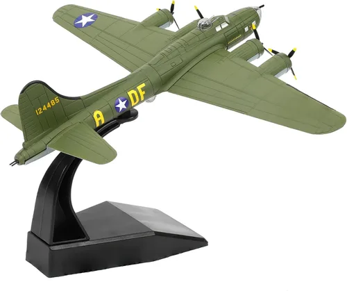 Miniatura 8 de NUOTIE Escala 1/72 B-17 Fortress Bomber (pintura verde) Pre-construcción de avión de guerra vintage de la Segunda Guerra Mundial avión de guerra