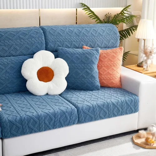 Miniatura 4 de Funda de almohada universal para sofá, 18 x 18 pulgadas, fundas de almohada resistentes al desgaste, funda de almohada elástica gruesa para sofá