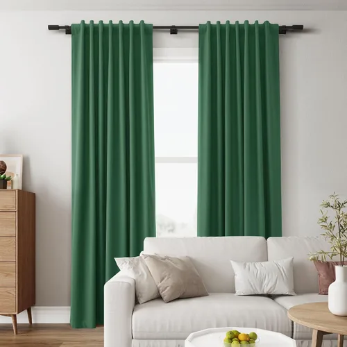 Miniatura 8 de Joywell Cortinas 100% opacas de 84 pulgadas de largo, juego de 2 paneles de cortinas de oscurecimiento de habitación para dormitorio, pestañas Verde