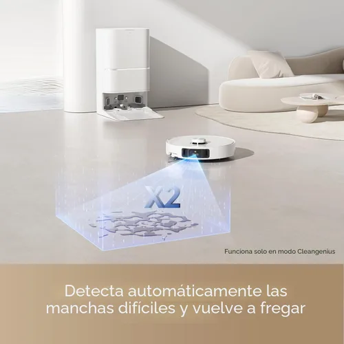Miniatura 7 de DREAME L40 Ultra Robot Aspirador con Vaciado Automático, 11,000Pa de Succión Robot Aspirador y Mopa Combo con Estación de Limpieza Automática, Blanco