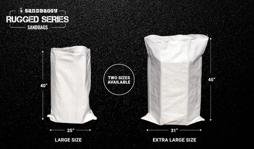 Miniatura 8 de Sandbaggy Sacos de arena grandes - Tamaño: 25 "x 40" - Bolsas gruesas para contratistas resistentes, bolsas de basura resistentes, bolsa de basura