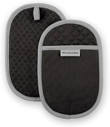 KitchenAid Juego de 2 soportes para ollas Asteroid, negro, 6.5"x10"