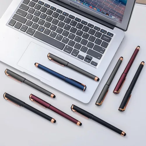Miniatura 7 de Linbsunne - Bolígrafos de gel negros de 0.7mm, punta media, bolígrafos de oficina, bolígrafos 2 en 1 con lápiz táctil para pantallas táctiles