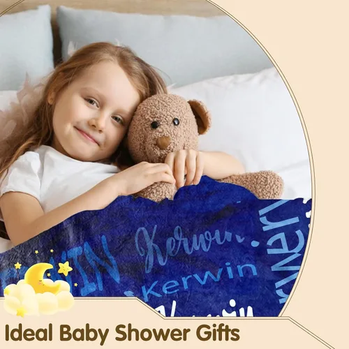 Miniatura 4 de ICELIETE Envía al día siguiente, mantas personalizadas para niños, manta personalizada con nombre, manta de franela, regalos de Navidad y cumpleaños