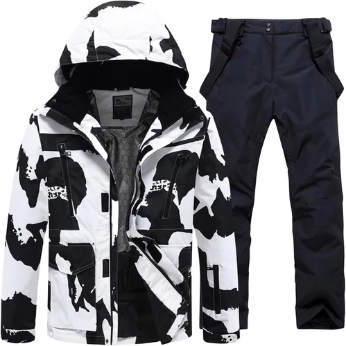 Miniatura 7 de Oymyakon Traje de esquí para hombre, impermeable, para nieve, chaqueta y pantalones de snowboard, para invierno, al aire libre, a prueba de viento