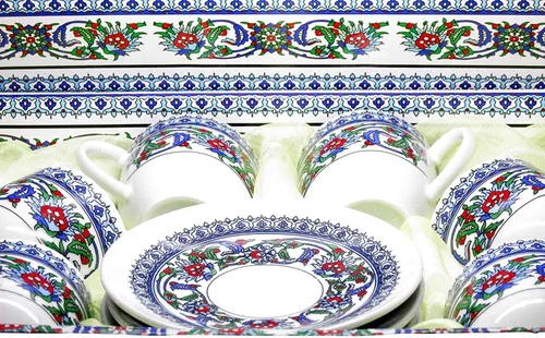 Miniatura 2 de Taza de café turco y platillo (6 juegos) 12 piezas