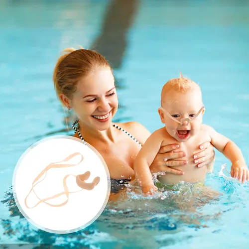 Miniatura 8 de BESPORTBLE Clip de nariz de natación, clip de nariz de natación con cuerda, cómodo tapón de nariz para niños y adultos, 1 unidad