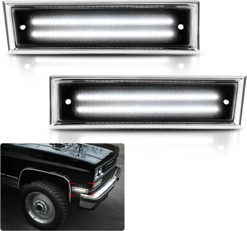 Bestview Luces de posición laterales LED Compatibles con 1981-1991 Chevy C10 C20 C30 GMC C1500 C2500 Suburban Blazer Jimmy, lado del conductor y del