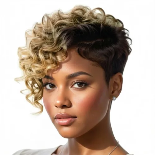 Miniatura 11 de Pelucas Honey Blonde sin pegamento para usar y quitar, pelucas de cabello humano cortas con corte Pixie para mujeres, peluca de cabello humano corta