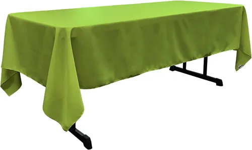 Miniatura 40 de LA Linen Mantel rectangular lavable de popelín de poliéster, resistente a las manchas y a las arrugas, cubierta de mesa 60x84, mantel de tela