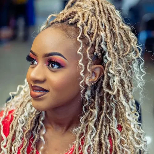 Miniatura 12 de Goddess Locs - Cabello de ganchillo de 10 pulgadas, 7 paquetes de cabello de ganchillo bohemio sintético para mujeres negras, rastas de ganchillo #1B