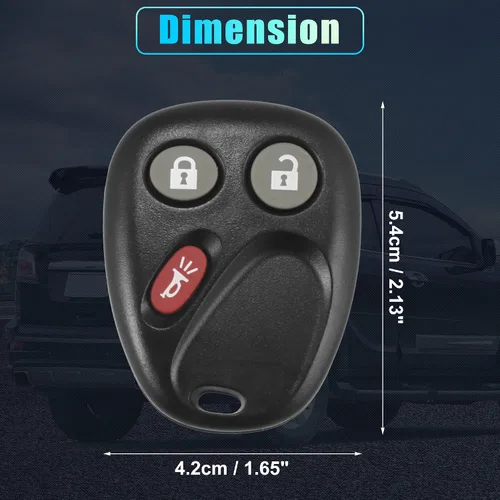 Miniatura 6 de X AUTOHAUX 315MHz MYT3X6898B - Llavero remoto de repuesto para Chevy Trailblazer para GMC Envoy 2002-2007 para Isuzu Ascender 2003-2008 para Buick