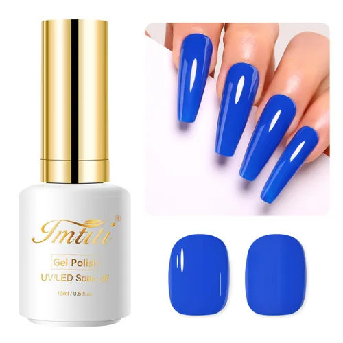 Miniatura 53 de Esmalte de uñas de gel con purpurina, 0.5 fl oz, color rosa brillante, de remojo, con LED, UV, kit de esmalte de uñas de gel para manicura en salón