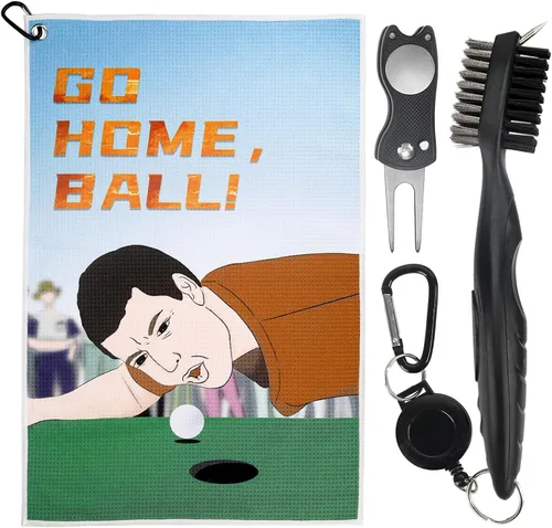 Miniatura 8 de Divertida toalla de golf con clip, incluye cepillo de club y herramienta Divot, regalo de golf para hombres, papá, esposo, uso esta toalla