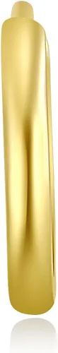 Miniatura 6 de Aretes de aro de oro amarillo real de 14 quilates, 0.079 in de grosor, 3 tamaños diferentes disponibles