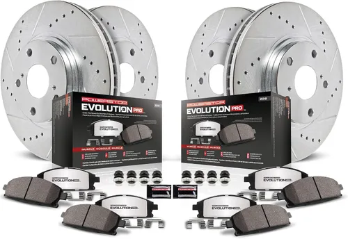 Miniatura 10 de Kit de Frenos Power Stop Para 300, Challenger, Charger, Magnum [Específico del Modelo] Z36 Kit de Pinzas Delanteras y Traseras para Camión