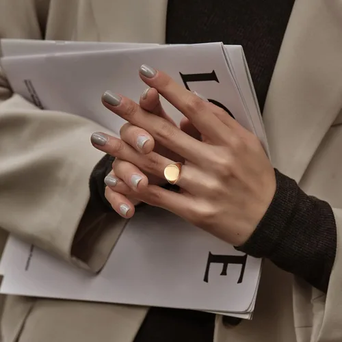 Miniatura 4 de Dochais 3 anillos de sello para hombres y mujeres, anillos chapados en oro de 14 quilates, anillos de acero inoxidable para hombres, anillos de oro