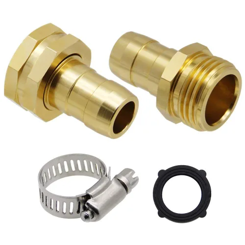 Miniatura 5 de Twinkle Star Conector de reparación de manguera de jardín con abrazaderas, kit de reparación de manguera de jardín macho y hembra, apto