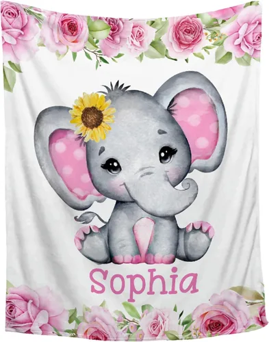 Miniatura 20 de Manta personalizada con nombre, manta personalizada para bebé, regalos conmemorativos para envolver cumpleaños de niños pequeños, mariposa