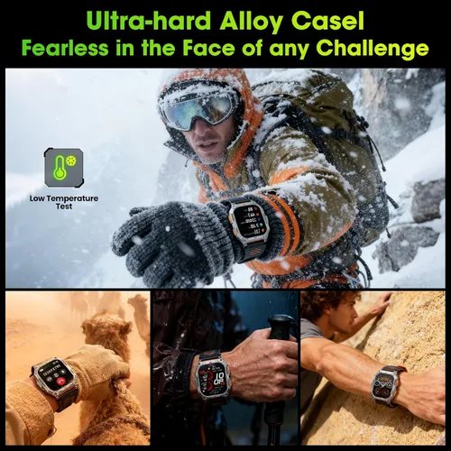 Miniatura 2 de Relojes inteligentes para hombres, 2.01 pulgadas HD Militar Smart Watch con batería de alta capacidad de 1000 mAh, linterna LED, respuesta, llamada