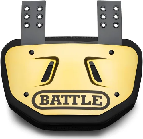 Battle Sports Placa para espalda cromada de fútbol – Protector de espalda baja de capa dura con espuma contorneada para protección de alto impacto
