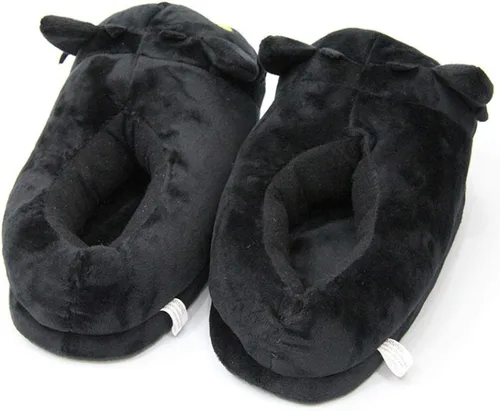 Miniatura 2 de XHBYG Pantuflas de felpa de dibujos animados de anime, sandalias de invierno para interiores, cálidas, unisex, lindas pantuflas de animales 9 2