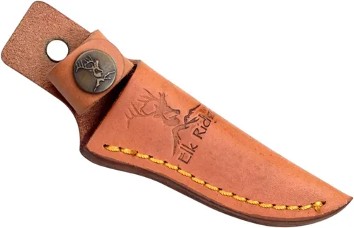 Miniatura 3 de Elk Ridge ER-059 Series Cuchillo de caza de hoja fija, hoja de borde recto, mango de madera, 7 pulgadas de longitud Marrón Pakkawood