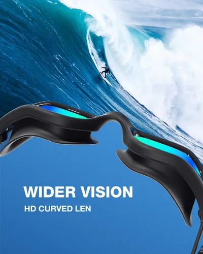 Miniatura 8 de ZIONOR Gafas de natación para adultos, G1 Air con protección UV antivaho y a prueba de fugas, ajuste cómodo para adultos, hombres y mujeres, incluye