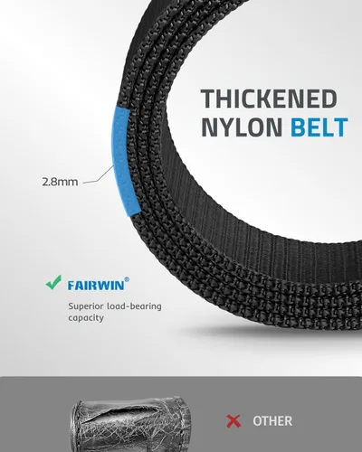 Miniatura 3 de FAIRWIN Cinturón Táctico, Estilo Militar Webbing Riggers Web Gun Belt con Hebilla de Metal de Liberación Rápida de Servicio Pesado